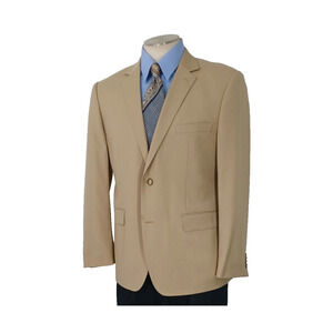 Rossetti Italian Blazer Men’s Super 150'S Tan Wool Summer Jacket Sport Coat 42 L